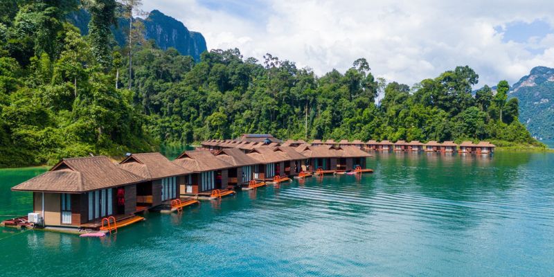 Stay in a floating bungalow on Cheow Lan Lake